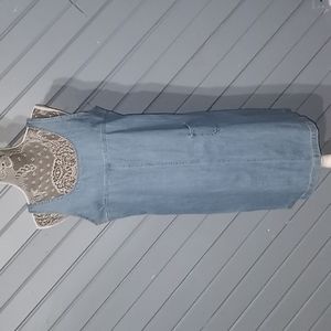 Vintage 90's Sostanza Contemporary Apparel lightweight jean shift dress
